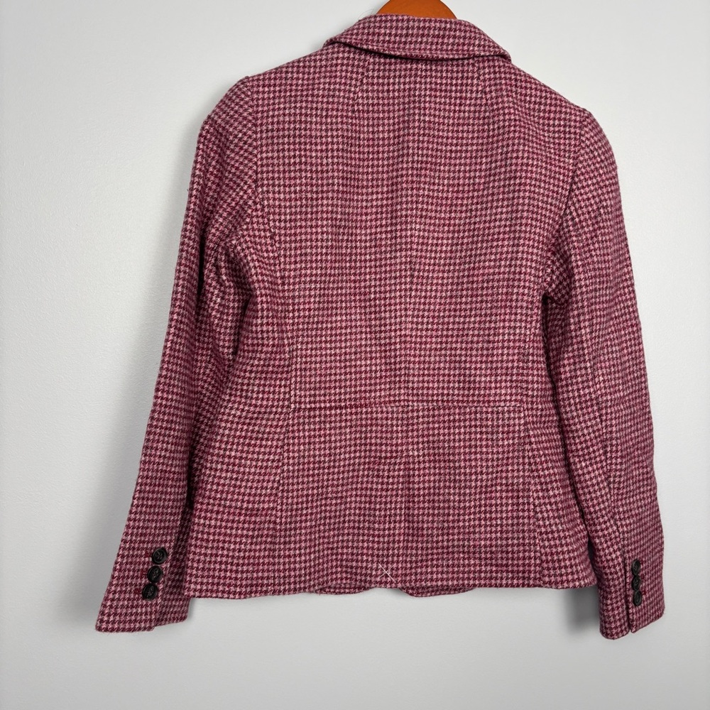 NWT Women’s Talbots wool Pink Houndstooth Blazer Size 2 - Picture 9 of 13